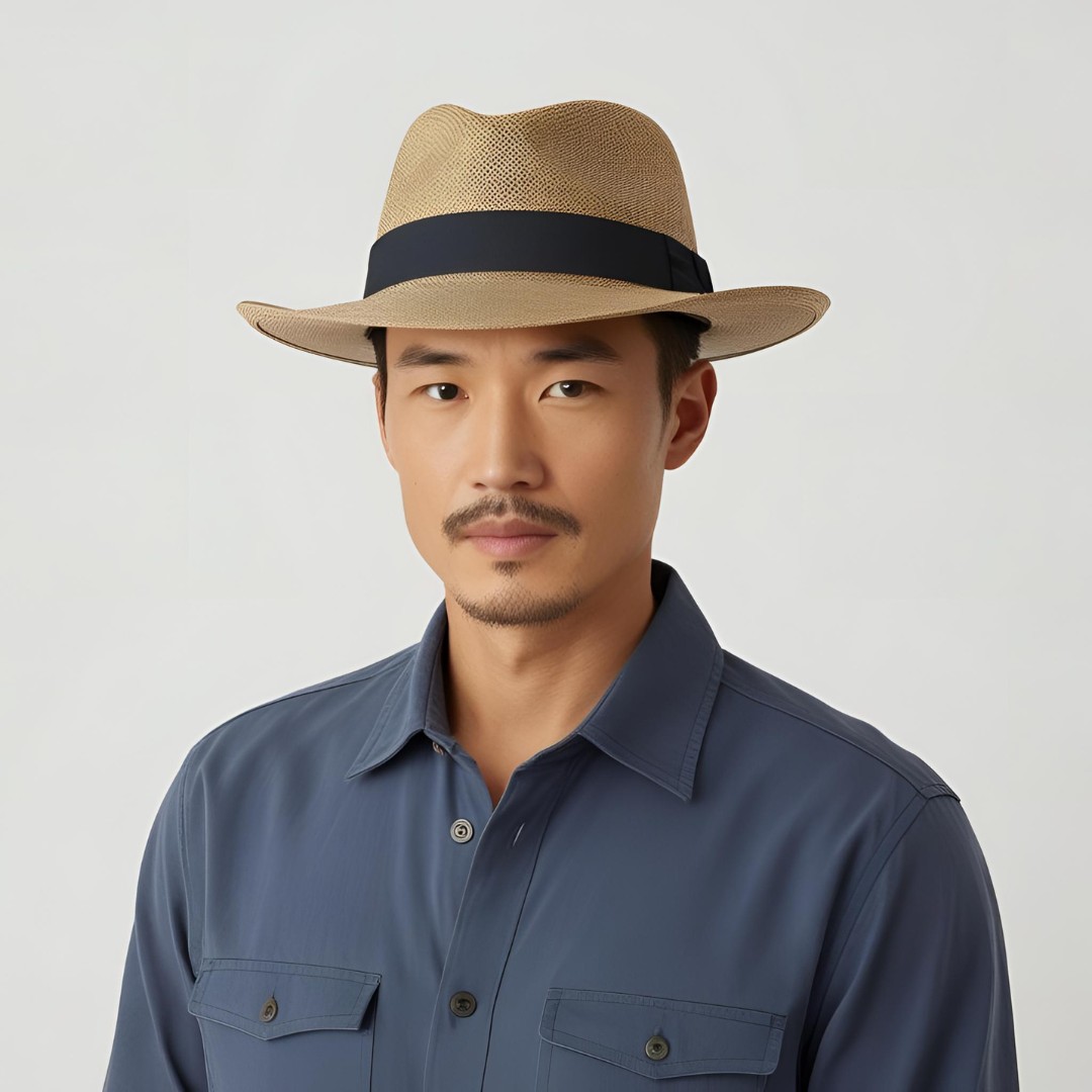 Men's Beige Fedora Hat