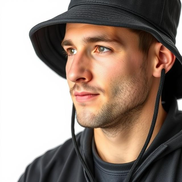 Men's Black Fisherman Hat